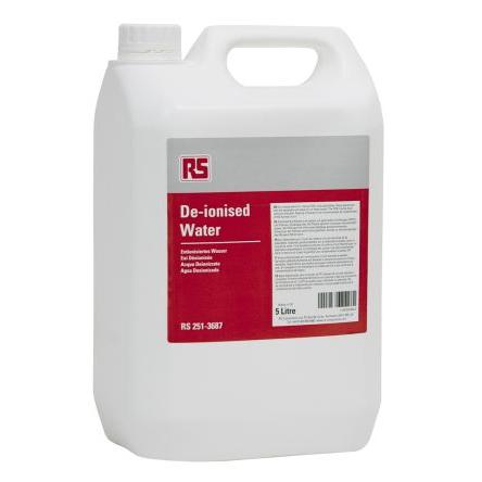 Deionizovaná voda Deionised Water, 5 L CAN, Kabelová svorka PCB RS PRO