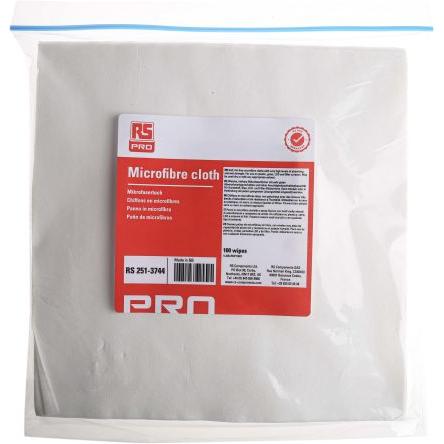 RS PRO Hadry, RS PRO, Bílá, Všeobecný úklid Suché Sáček, počet ubrousků: 100 V balení 150 x 355 mm Jedno použití