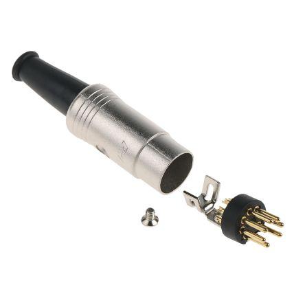 RS PRO Zástrčka DIN, řada: RS PRO, počet kontaktů: 7, velikost: Standard, 50V, orientace těla: Rovný, typ připojení: