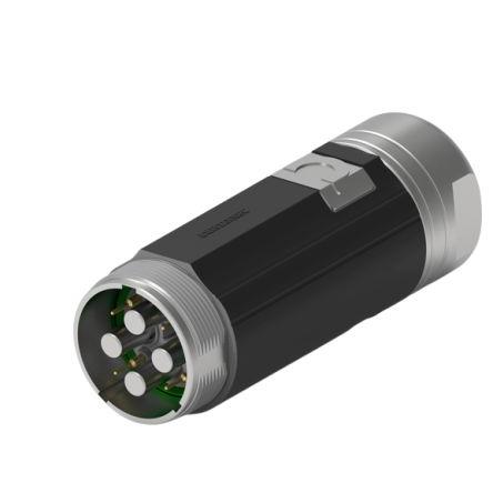 Kulatý konektor, počet kontaktů: 8, Kabel, velikost: M15 TE Connectivity, pohlaví kontaktu: Vnější, orientace těla:
