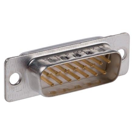 Amphenol Communications Solutions Konektor D-Sub, počet kontaktů: 15, orientace těla: Rovný 2.74 mm, Montáž do panelu