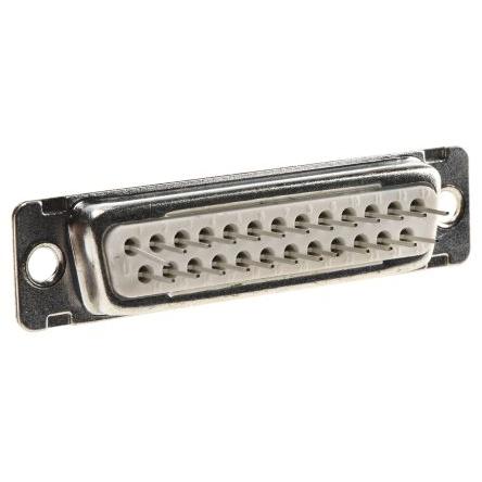 Amphenol Communications Solutions Konektor D-Sub, řada: D, počet kontaktů: 25, orientace těla: Rovný 2.76 mm, Průchozí