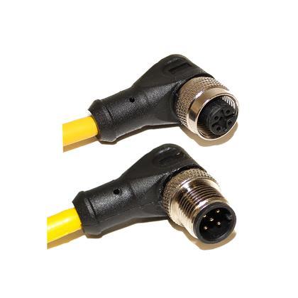 Kabel ovladače snímače, A: Vnější, A: M12, Pravoúhlý 5, B: Pravoúhlý zásuvkový konektor, B: Vnitřní, 250V 5, IP68, řada: