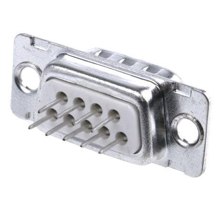 Amphenol Communications Solutions Konektor D-Sub, řada: D, počet kontaktů: 9, orientace těla: Rovný 2.74 mm, Průchozí