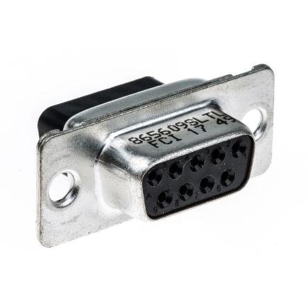 Amphenol Communications Solutions Konektor D-Sub, řada: 8656, počet kontaktů: 9, orientace těla: Rovný 2.74 mm, Kabel