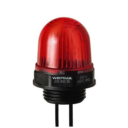 Werma Maják, řada: 230 Nepřetržité barva Červená 12V LED Vestavěný 500mA RoHS IP65