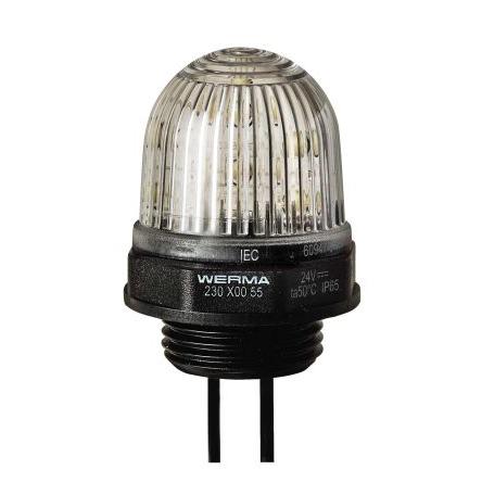 Werma Maják, řada: 230 Nepřetržité barva Čirá 24V LED Vestavěný 500mA RoHS IP65