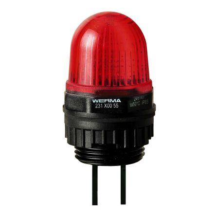 Werma Maják, řada: 231 Nepřetržité barva Červená 230V LED Vestavěný 500mA RoHS IP65