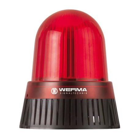 Werma Kombinace sirén a majáků, řada: 431 Nepřetržité světlo barva Červená 24V IP65 LED Základna WEEE, EAC, CE, CCC 114