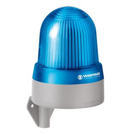 Werma Kombinace sirén a majáků, řada: 433 Nepřetržité světlo barva Modrá 24V IP65 LED Nástěnná CCC, CE, EAC, WEEE 114 dB