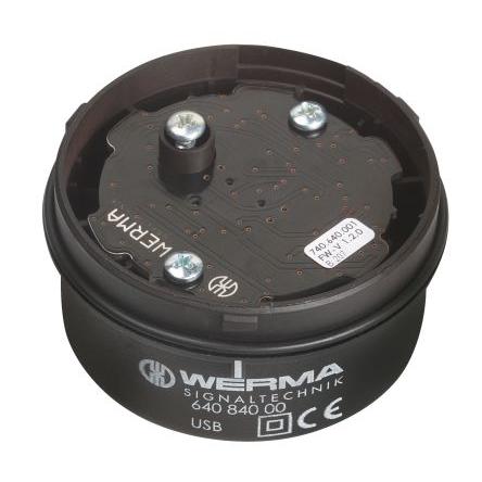 Werma, rozsah: KS71 Svorkový prvek barva čočky Černá Svorkový prvek 5V barva pouzdra Černá základna 70 mm DC IP65