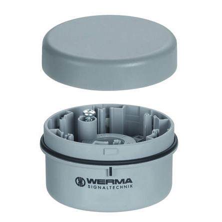 Werma, rozsah: KS71 Svorkový prvek barva čočky Šedá Svorkový prvek 230V barva pouzdra Šedá základna 70 mm AC/DC IP65