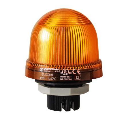 Werma Maják, řada: 816 Nepřetržité barva Žlutá 24V LED Vestavěný 500mA RoHS IP65