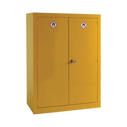 Skříň na nebezpečné látky Žlutá Uzamykatelný 2dvéřová, Ocel 1.53 m x 1.12m x 560 mm RS PRO
