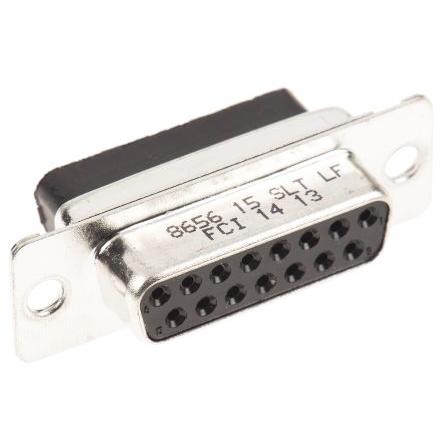Amphenol Communications Solutions Konektor D-Sub, řada: 8656, počet kontaktů: 15, orientace těla: Rovný 2.74 mm, Kabel