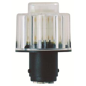 Werma Žárovka LED barva čočky Bílá Nepřetržité LED LED žárovky 24V barva pouzdra Průhledné základna 29 mm AC/DC