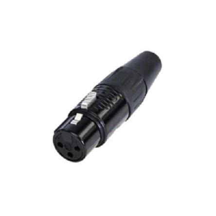 Re-An Products Konektor XLR, barva Černá, počet kontaktů: 3, orientace těla: Rovný Vnitřní, pokovení: Zlatá, Kabel,