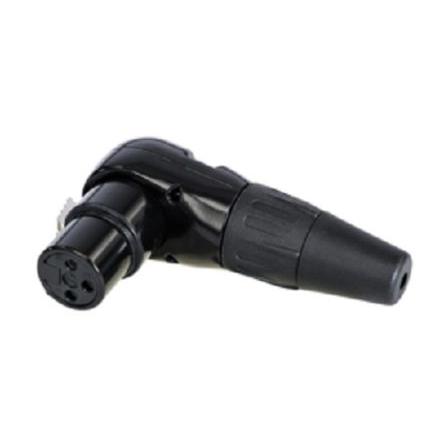 Re-An Products Konektor XLR, barva Černá, počet kontaktů: 3, orientace těla: Rovný Vnitřní, pokovení: Stříbrná, Kabel,