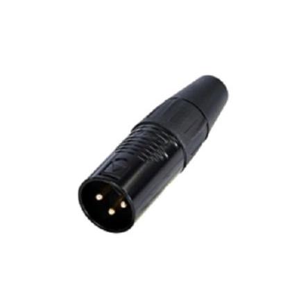 Re-An Products Konektor XLR, barva Černá, počet kontaktů: 3, orientace těla: Rovný Vnější, pokovení: Zlatá, Kabel,