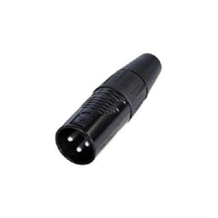 Re-An Products Konektor XLR, barva Černá, počet kontaktů: 3, orientace těla: Rovný Vnější, pokovení: Stříbrná, Kabel,