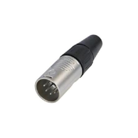 Re-An Products Konektor XLR, barva Černá, Stříbrná, počet kontaktů: 5, orientace těla: Rovný Vnější, pokovení: Stříbrná,