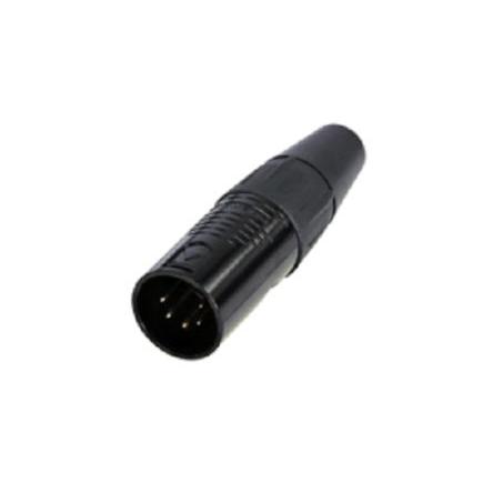 Re-An Products Konektor XLR, barva Černá, počet kontaktů: 5, orientace těla: Rovný Vnější, pokovení: Zlatá, Kabel,
