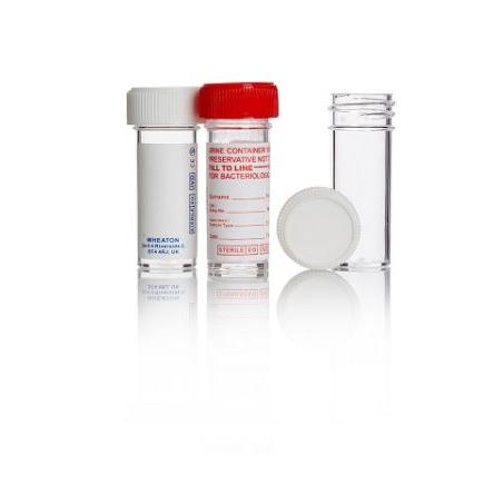 RS PRO Laboratorní láhev, délka: 50 mm, kapacita: 7ml, průměr: 23 mm, Polystyren, typ hrdla: Široký krk, typ láhve: