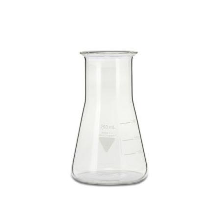 Laboratorní baňka, Borosilikátové sklo, kapacita: 200ml RS PRO