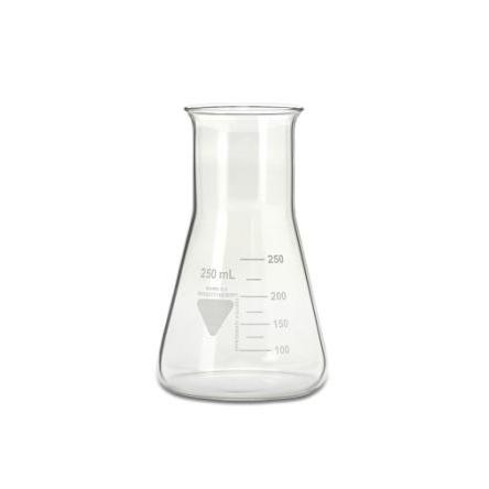 Laboratorní baňka, Borosilikátové sklo, kapacita: 250ml RS PRO