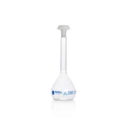 RS PRO Laboratorní láhev, délka: 210 mm, kapacita: 200ml, Borosilikátové sklo, typ hrdla: Úzký krk, typ láhve: Odměrná
