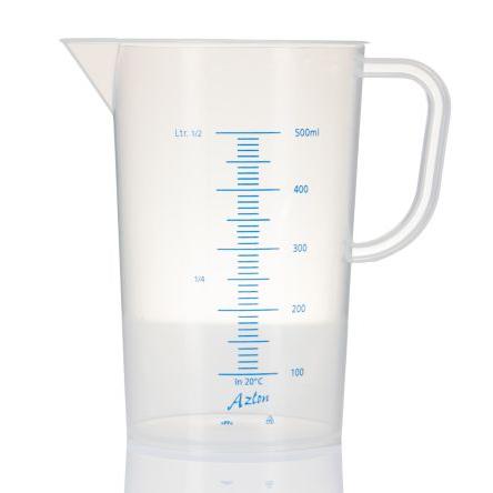 Laboratorní odměrka, Polypropylen, kapacita: 500ml RS PRO