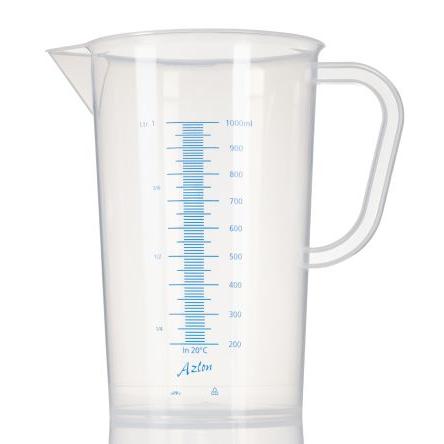 Laboratorní odměrka, Polypropylen, kapacita: 1L RS PRO