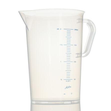 Laboratorní odměrka, Polypropylen, kapacita: 2L RS PRO