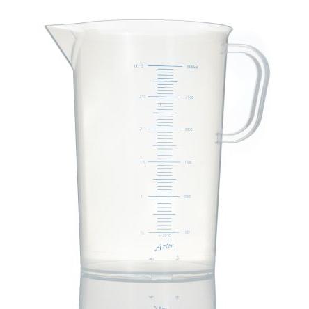 Laboratorní odměrka, Polypropylen, kapacita: 3L RS PRO