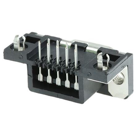 Amphenol Communications Solutions Konektor D-Sub, řada: Delta D, počet kontaktů: 9, orientace těla: Pravý úhel 2.74 mm,