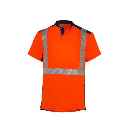 T2S Takamaka Oranžová Unisex Reflexní tričko s límečkem M