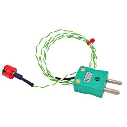 Knoflíkový magnet termočlánek 1 m kabel typ K Polytetrafluorethylén 1 m sonda, -50 °C 12.5 mm na 250 °C RoHS Compliant,
