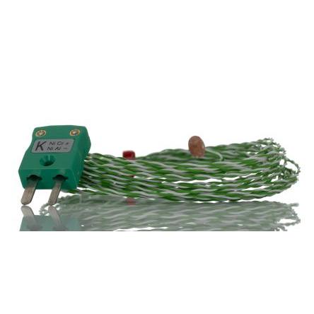 Termočlánek s měděným diskem 5 m kabel typ K Měď 5 m sonda, 0 °C 6.35 mm na 200 °C IEC, RoHS Compliant RS PRO