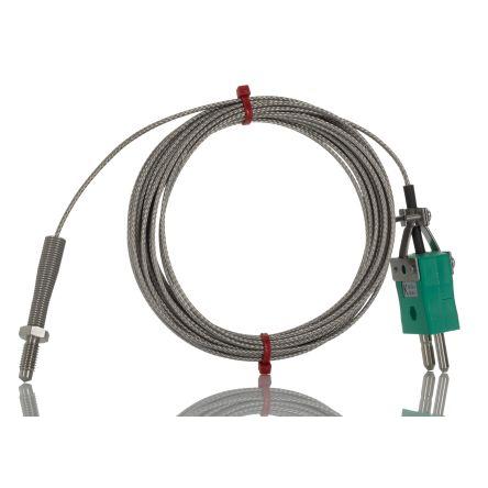 Termočlánek trysky 5 m kabel typ K Nerezová ocel 5 m sonda, 0 °C 6 mm na 350 °C RoHS Compliant, IEC RS PRO