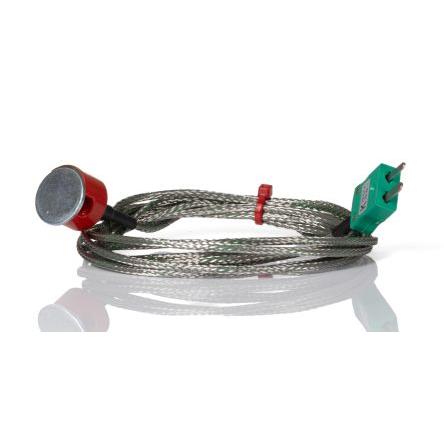 Knoflíkový magnet termočlánek 2 m kabel typ K Nerezová ocel 2 m sonda, -50 °C 19.1 mm na 250 °C IEC, RoHS Compliant RS