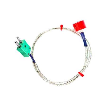 Knoflíkový magnet termočlánek 1 m kabel typ K Nerezová ocel 1 m sonda, -50 °C 19.1 mm na 250 °C RoHS Compliant, IEC RS