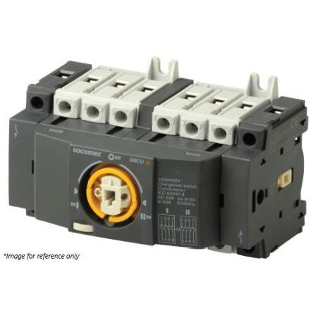 Socomec Přepínač 4pólový Rychlé připojení, Nástěnná, Lišta DIN IP65 1600A, 20 A 23 kW