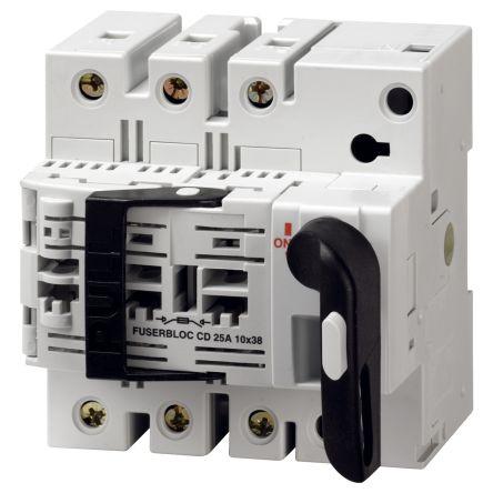 Socomec Pojistka odpojovač spínače, řada: FUSERBLOC 3pólový 32 A velikost pojistky 10 x 38 mm