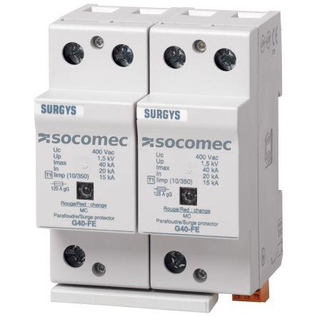Socomec Svodič přepětí, rozsah: SURGYS 75 kA 1.5 kV Lišta DIN, rozsah: G40-FE