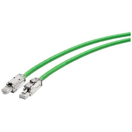 Siemens Cat6a Ethernetové kabely, řada: 6XV, Zelená, 80V 2 m, typ pláště: Stíněné