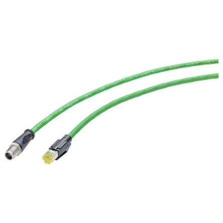 Siemens Cat6a Ethernetové kabely, řada: 6XV, Zelená, 80V 500 mm, typ pláště: Stíněné
