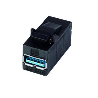 Telegartner Konektor USB Zásuvka/zásuvka, orientace těla: Rovný USB typu A, 500V, Lišta DIN USB 3.0, IPX0, IP2X,