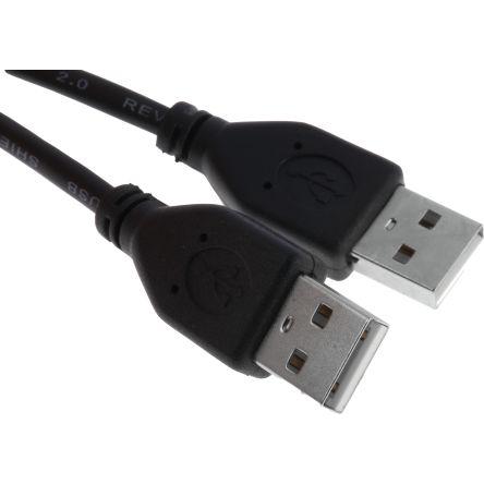 RS PRO Kabel USB do zásuvky IC Vnější, A: USB typu A, 1 m Vnější, Bílá, B: USB typu A