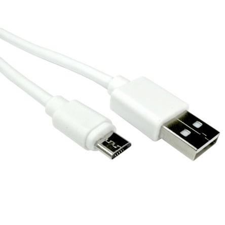 RS PRO Kabel USB do zásuvky IC Vnější, řada: RS PRO, A: USB typu A, 1 m Vnější, Bílá, B: Micro USB typ B