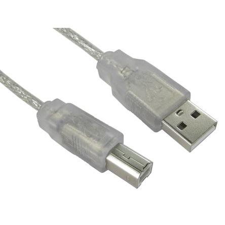 RS PRO Kabel USB do zásuvky IC Vnější, řada: RS PRO, A: USB typu A, 3 m Vnější, Čirá, B: USB B